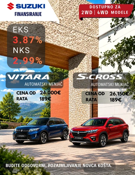 Posebni uslovi finansiranja za Vitara i S-Cross